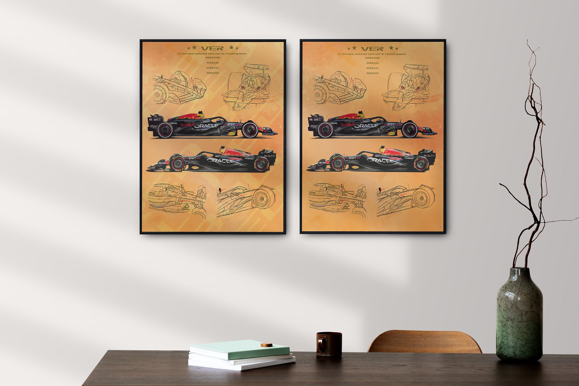 DIGITAL Max Verstappen 2024 Champion, orange army, RB20 Red Bull Racing, Verstappen, Formula-1, F1 Posters, F1 Art, Formula 1 Wall Art Gifts for Him product image (4)