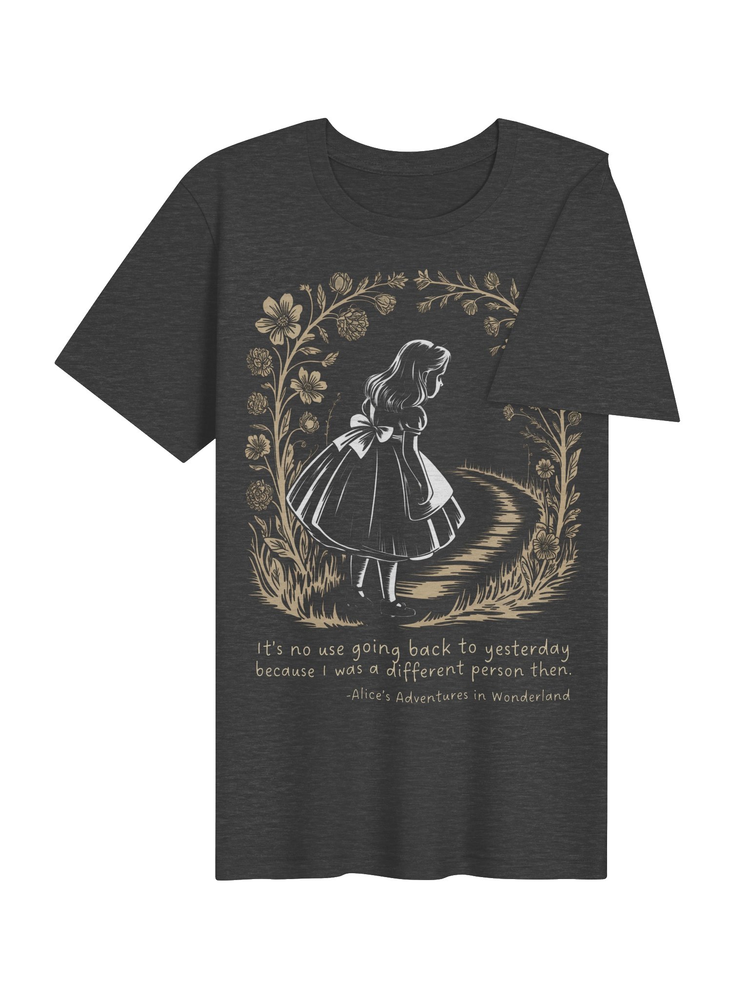 Alice in Wonderland Shirt, Different Person Quote Tee, Lewis Carroll Literary Graphic product image (5)