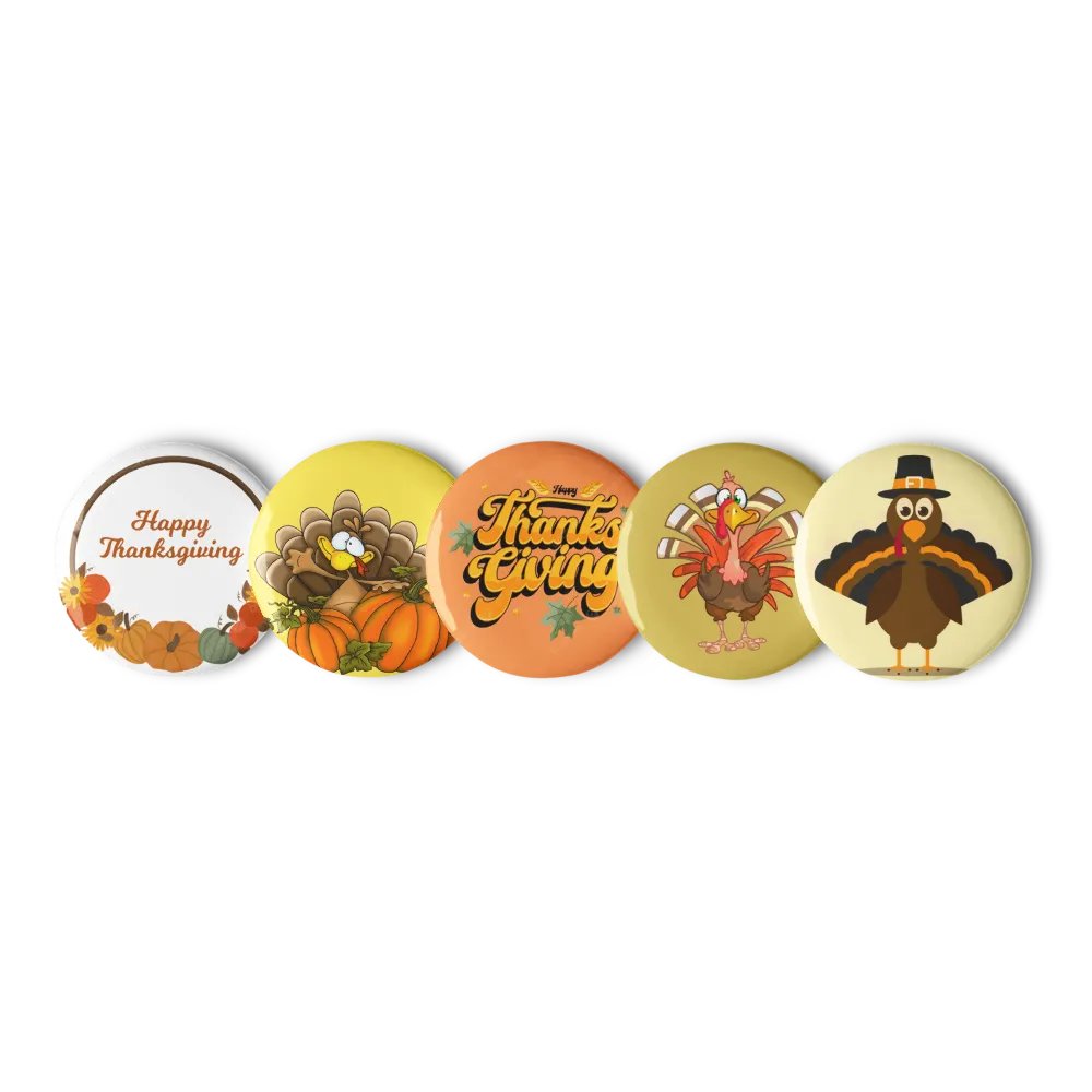 Thanksgiving Pin Button Set (5-Piece) (2024) product image (1)