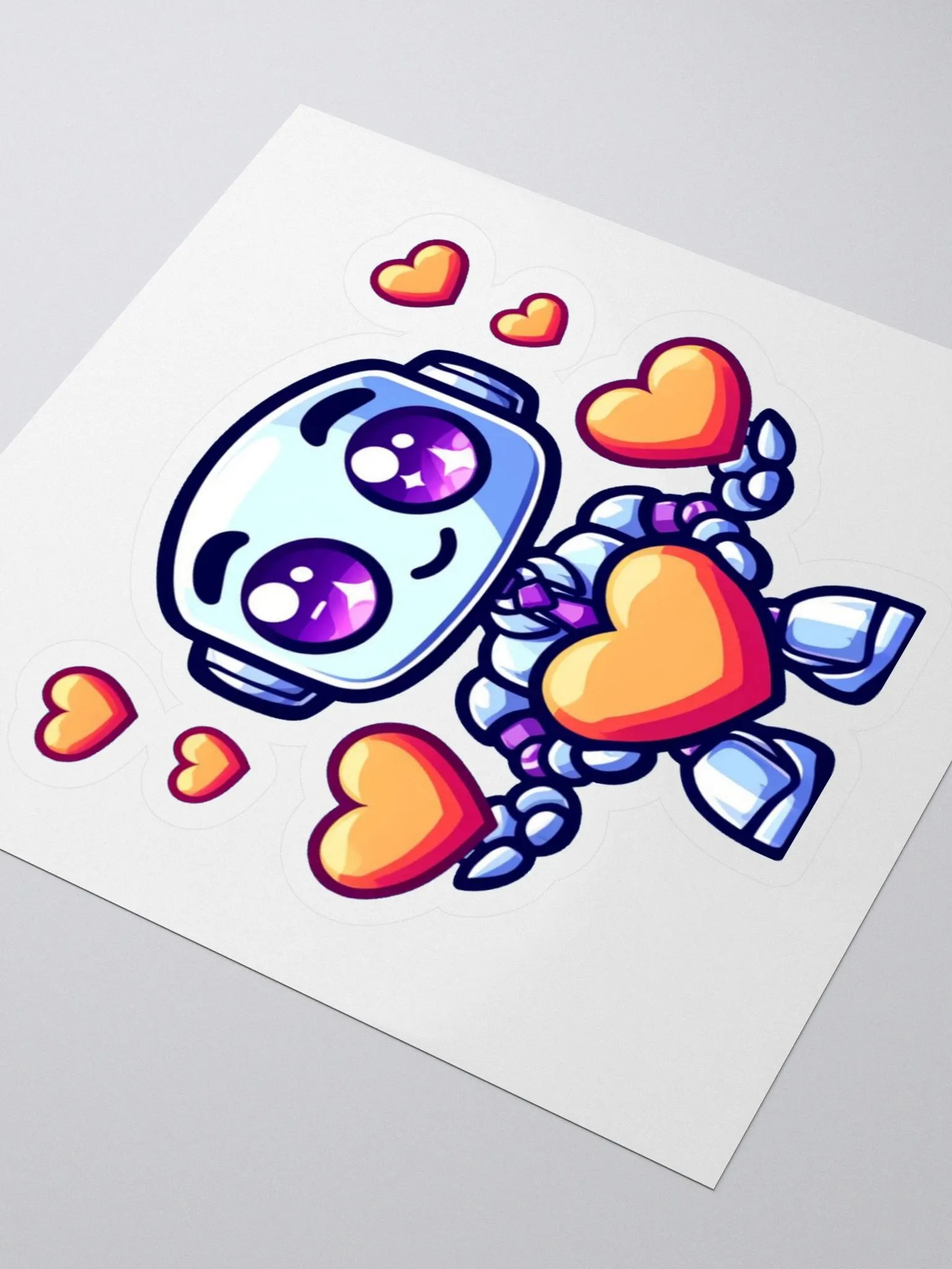 Robot Love Kiss Cut Stickers product image (3)