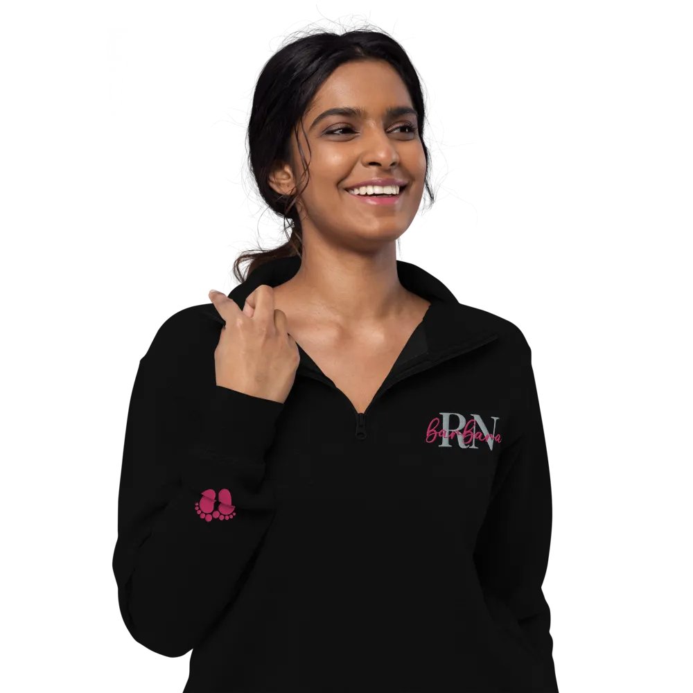 Personalized Embroidered Quarter Zip Sweatshirt (With Sleeve Element) product image (8)