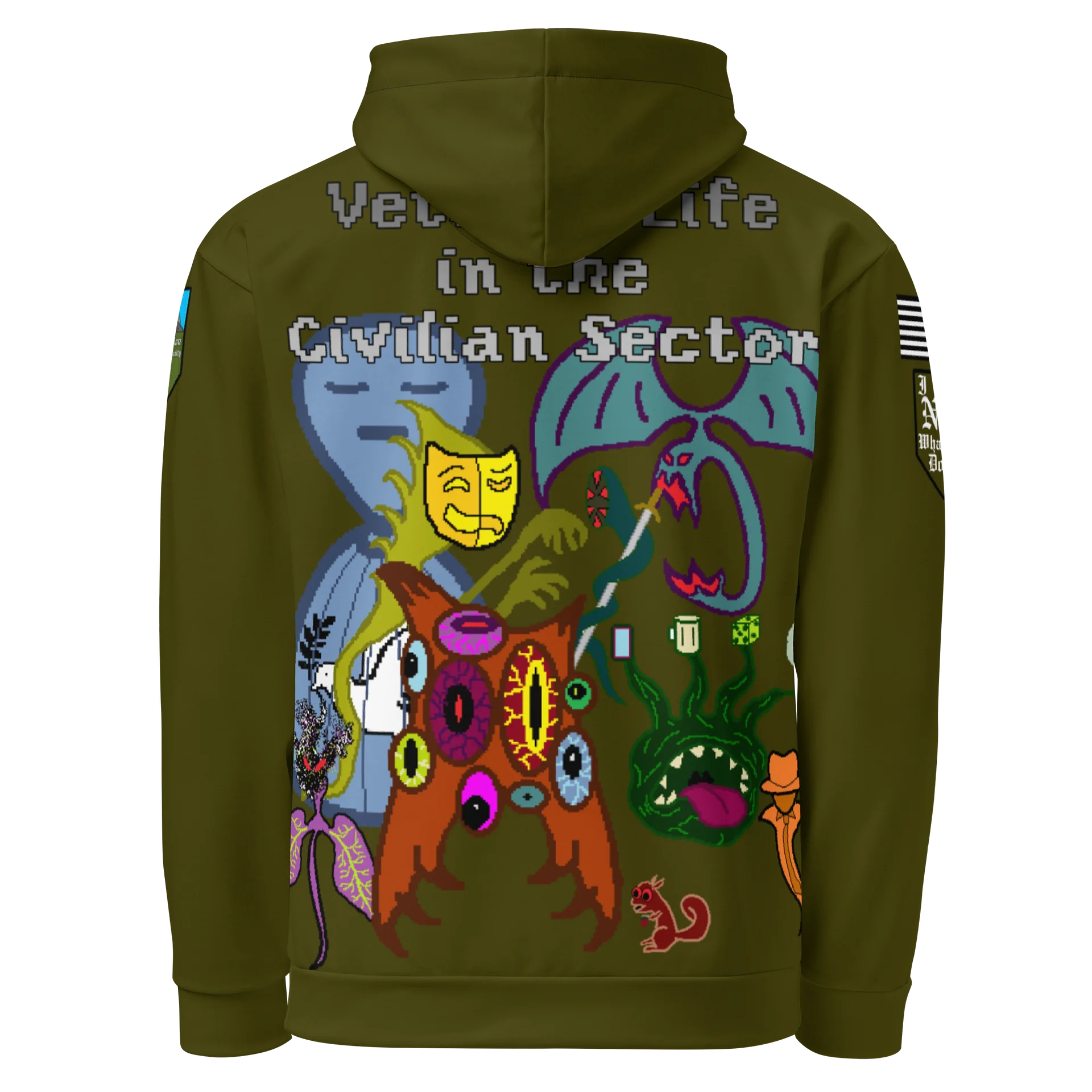 Green Stick Vet's Demons Athletic Hoodie product image (2)