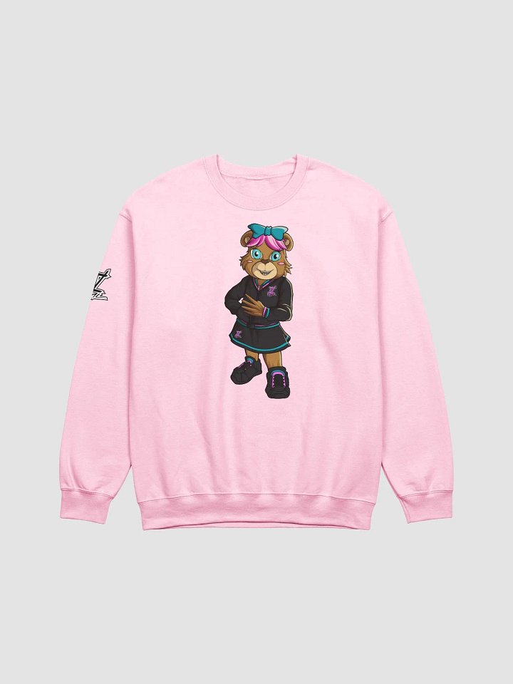 Standing Girl Bear Pink Crewneck Sweatshirt product image (1)