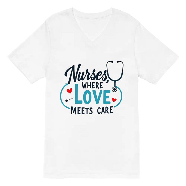 Love Meets Care Nurse V-Neck Tee product image (2)
