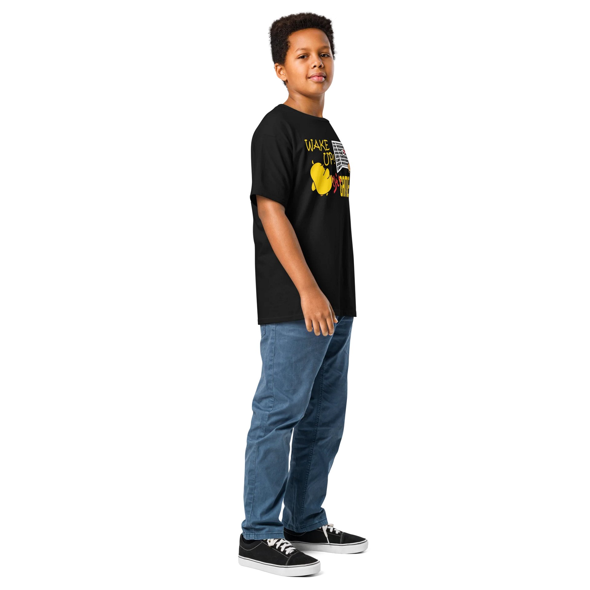 Soccer Cat (WAKE UP, It's GAME TIME) - Unisex Youth Heavyweight T-shirt product image (10)