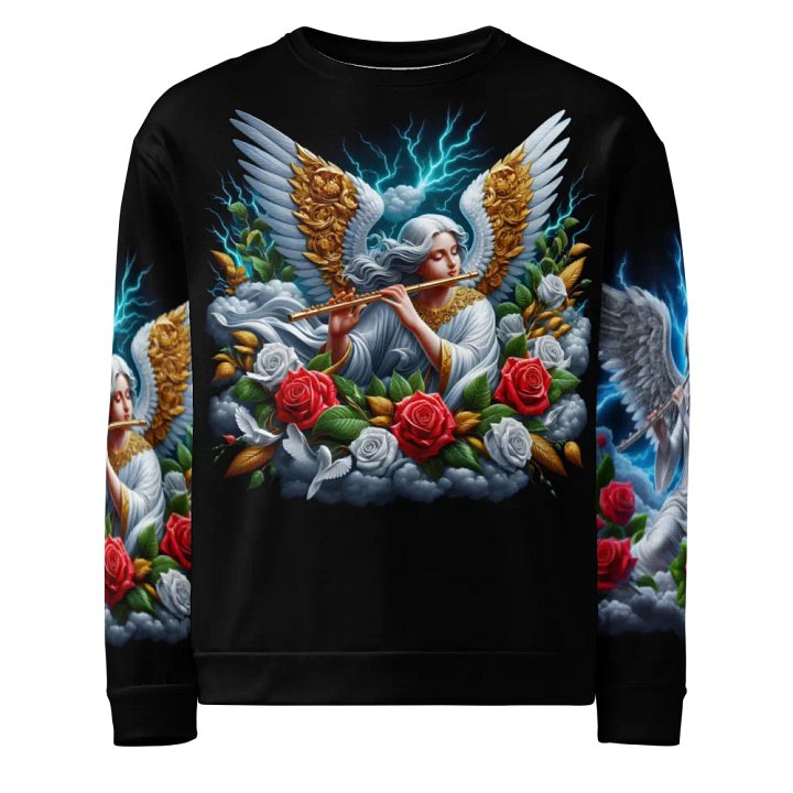 Angels making Music with a Flute - All-Over Unisex Sweatshirt #13 product image (1)