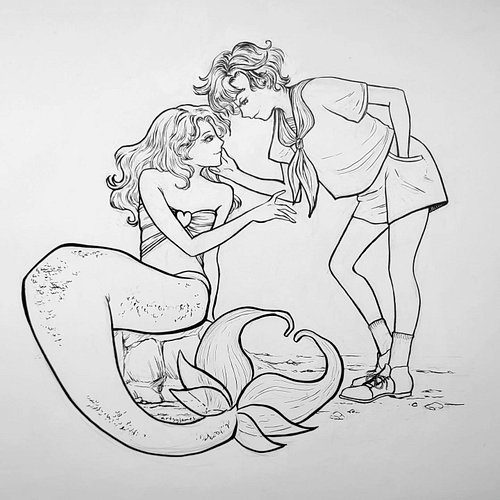 Neptune and her Sailor for mermay 💙 

#sailormoon #mermaid #sapphic #inkillustration #traditionalart