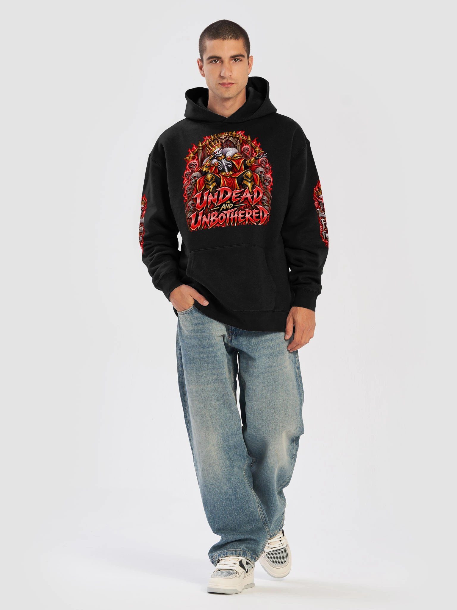 Undead and Unbothered Hoodie (Red) product image (5)