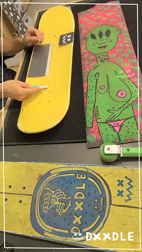 🛹 Gripped up and ready to get ripped up!! Would you skate this grip?? #skateboarding #skate #art #timelapse #wip