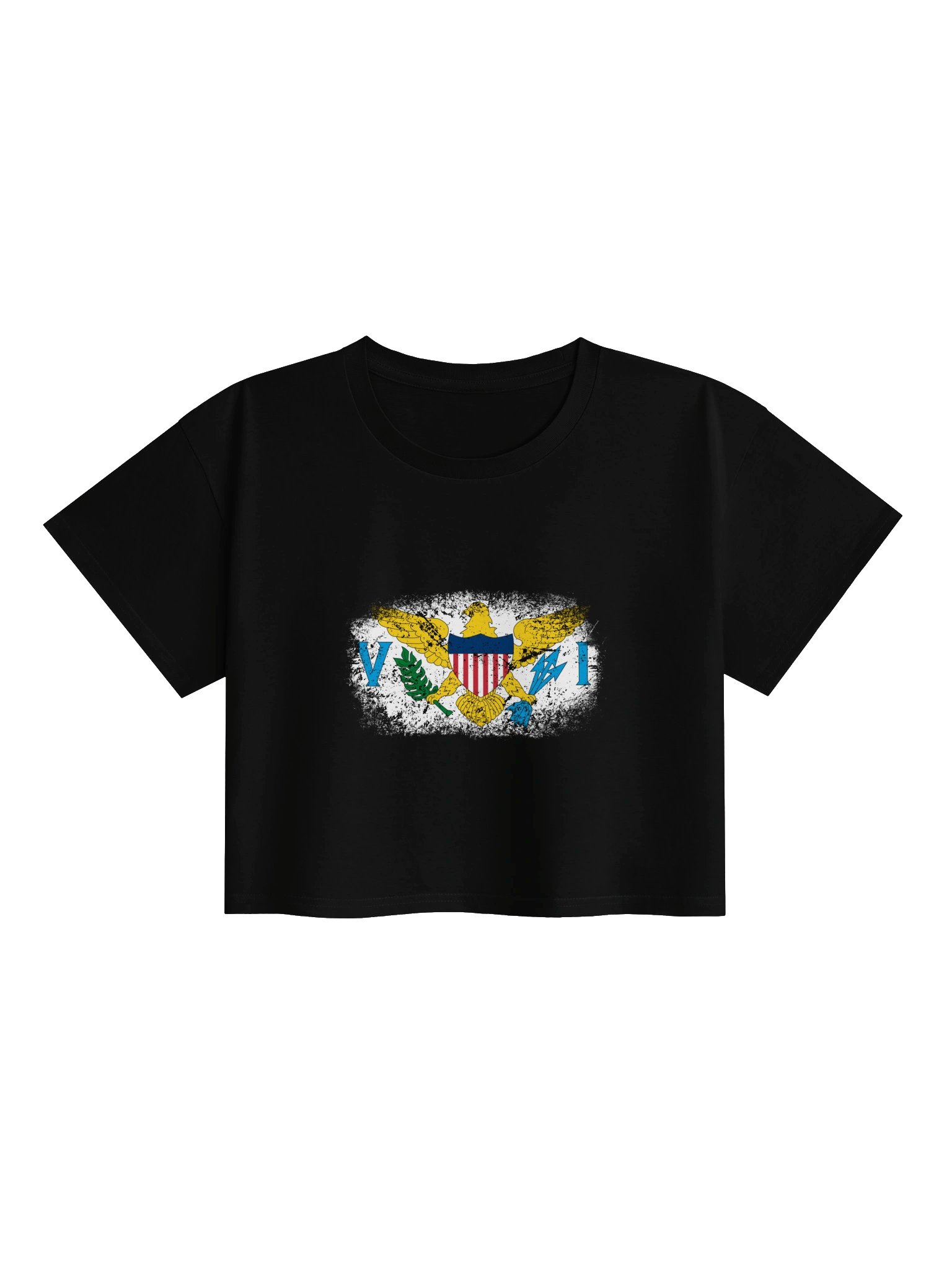 USVI Flag Crop Top product image (8)
