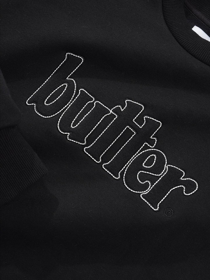 Fleece Applique Crewneck, Black product image (1)
