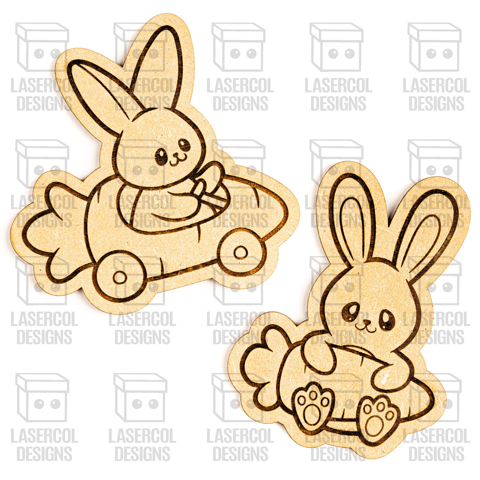 Easter Bunny Paint Kit DIY Cut Outs Set 8 - Laser Cut Files product image (6)