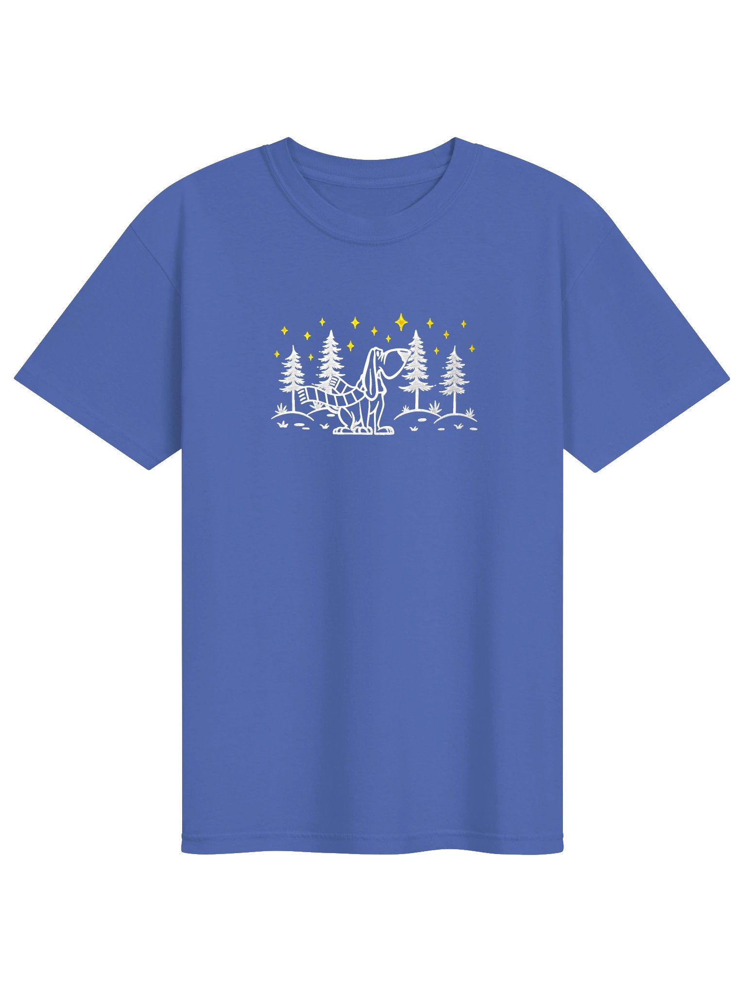 Bloodhound Winter/Christmas Line Art Design Embroidered T-Shirt product image (25)