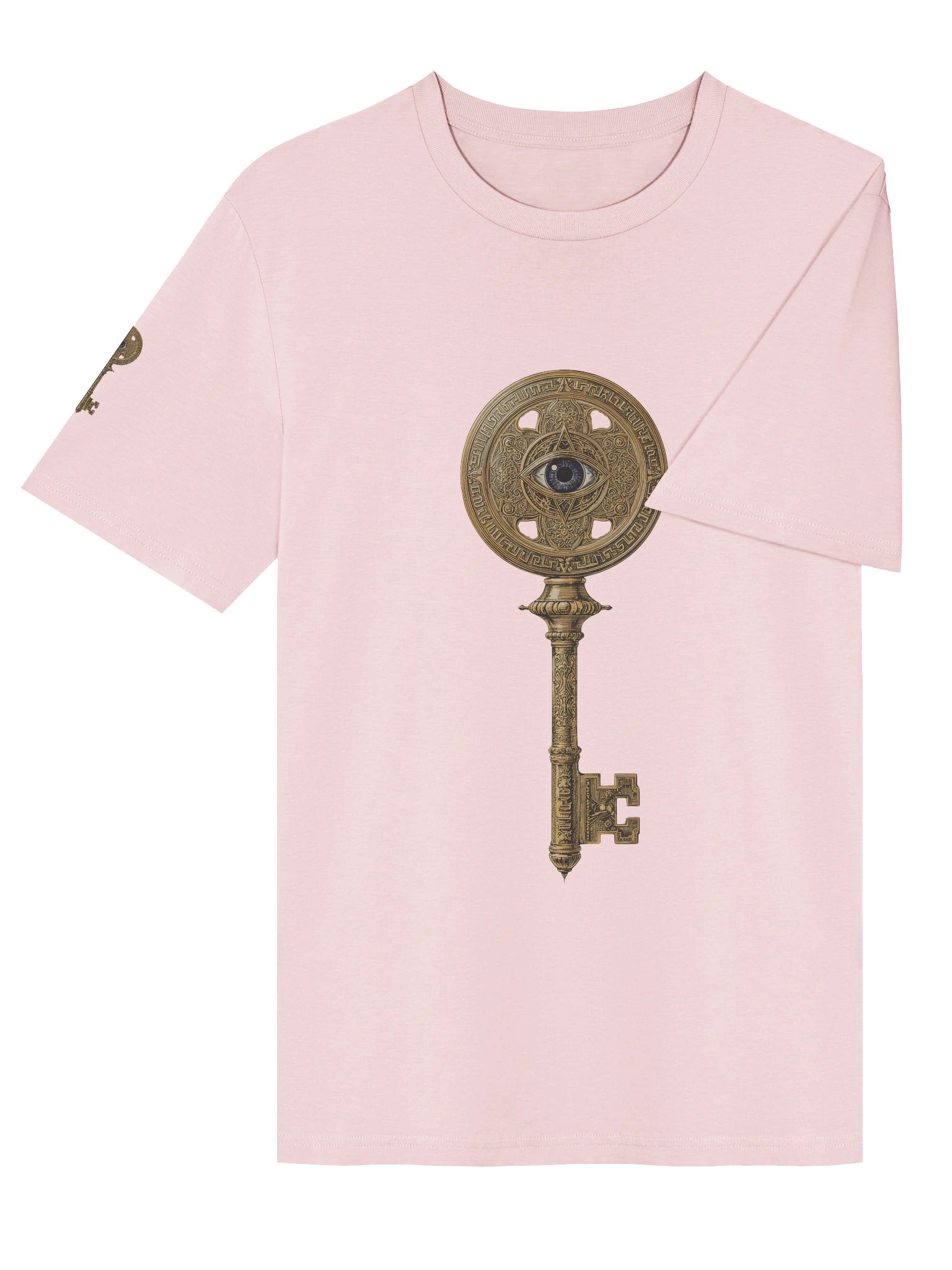 The Gatekeeper’s Key – Cotton Pink Sigil Edition (Front + Right Shoulder Print) product image (4)
