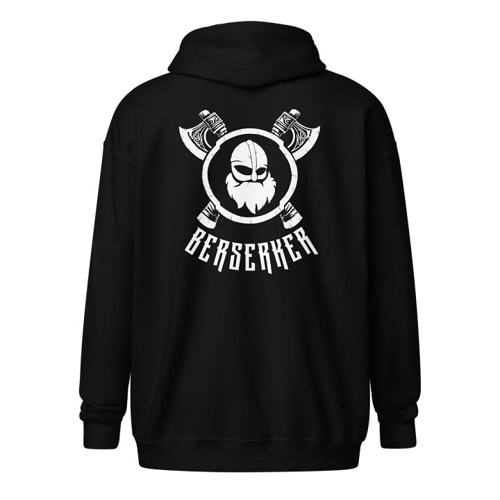 REXNOR Berserker Zip Hoodie (White Logo) product image (1)