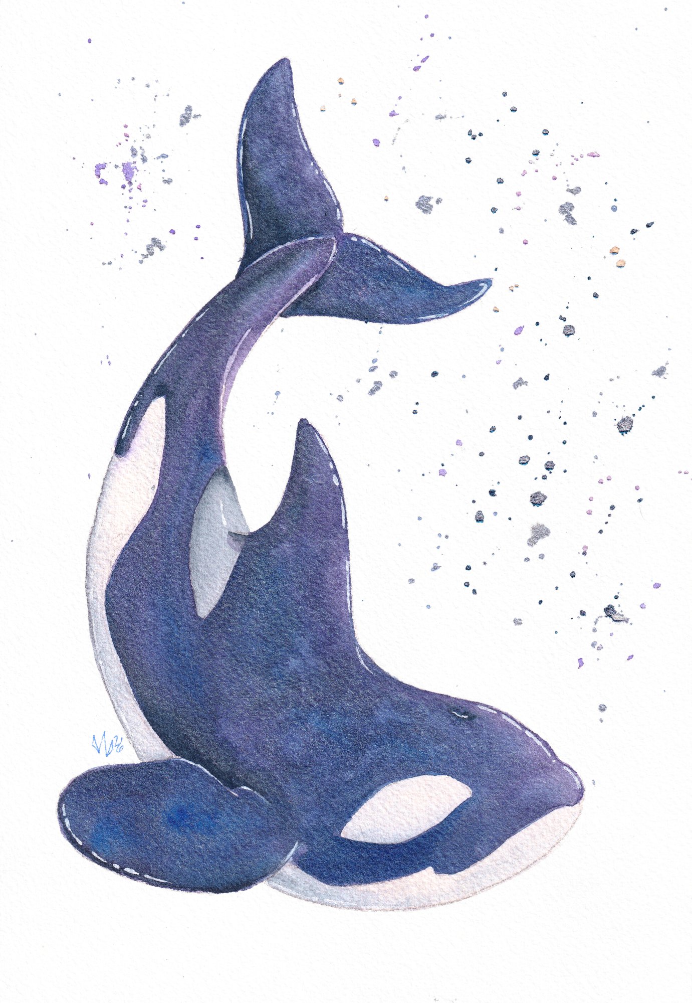 Blue and Purple Shimmer Orca product image (1)