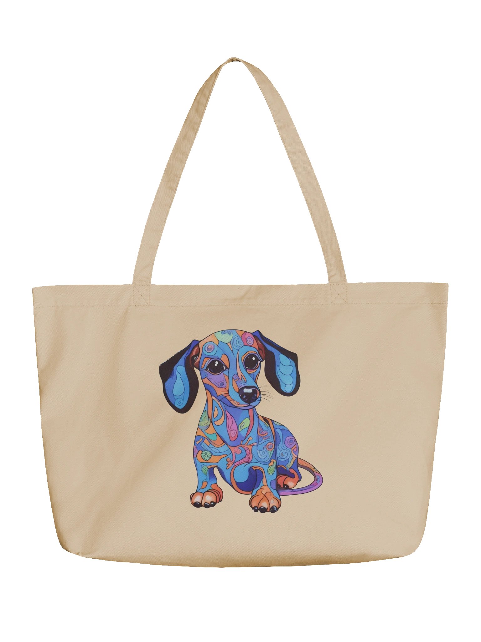 Psychedelic Dachshund #1 - Eco-conscious Organic Cotton Tote product image (1)