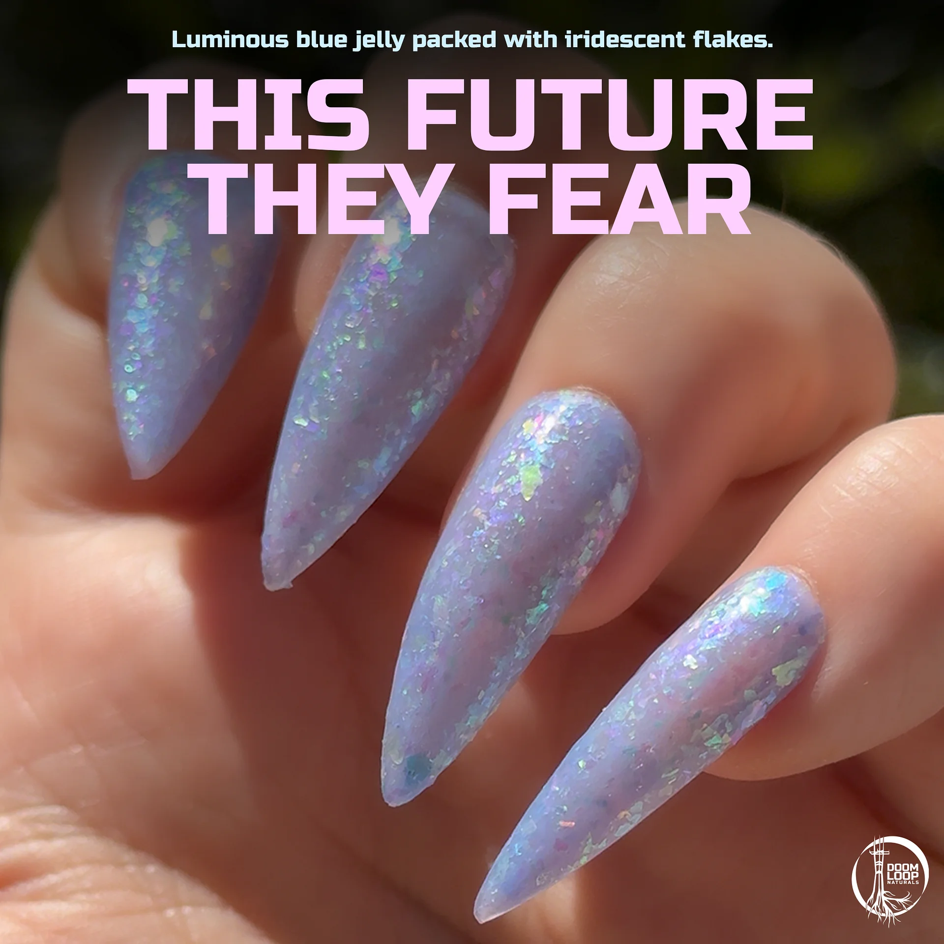 THIS FUTURE THEY FEAR - Luminous Blue Jelly Flakie Nail Polish product image (1)