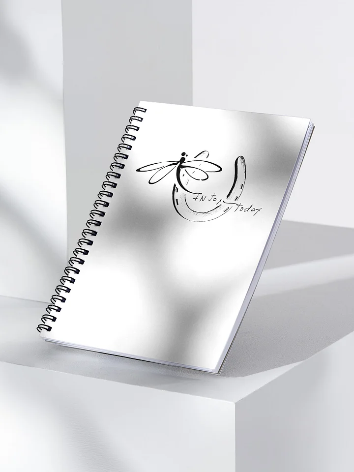 InJoy Today Dotted Spiral Notebook (Dragonfly + Horseshoe Logo, Soft-Touch Cover) product image (2)