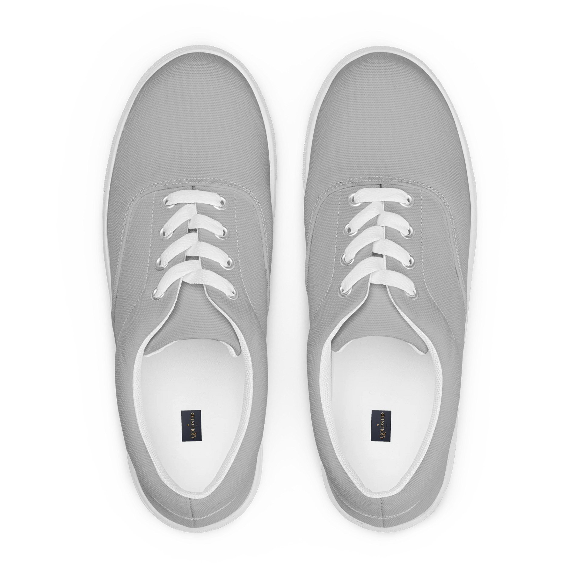 Sleek Gray Lace-Up Canvas Shoes product image (4)