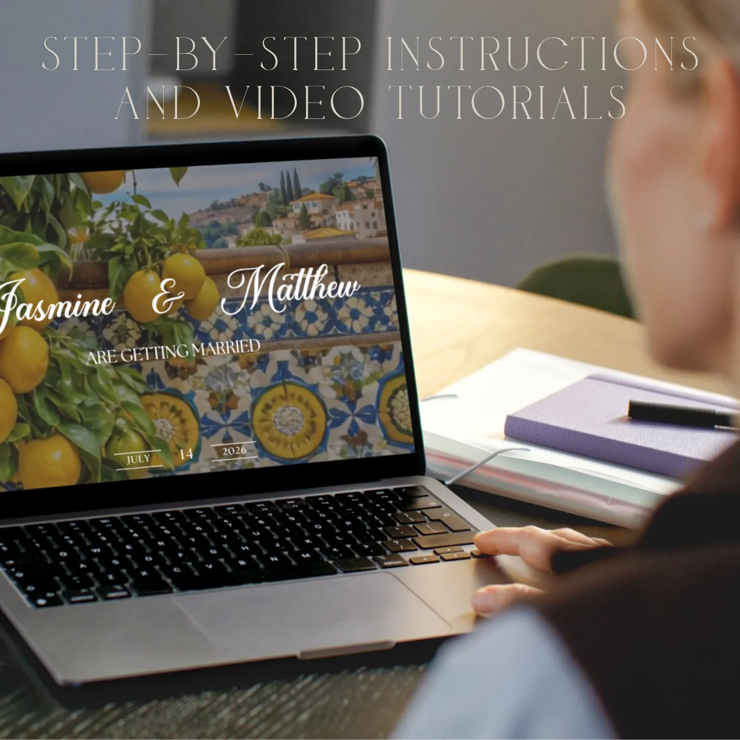 Lemon Wedding Website Template | Amalfi Citrus Theme | Editable Canva Template | Destination Wedding | RSVP Website | 5x7 Invite Included product image (7)