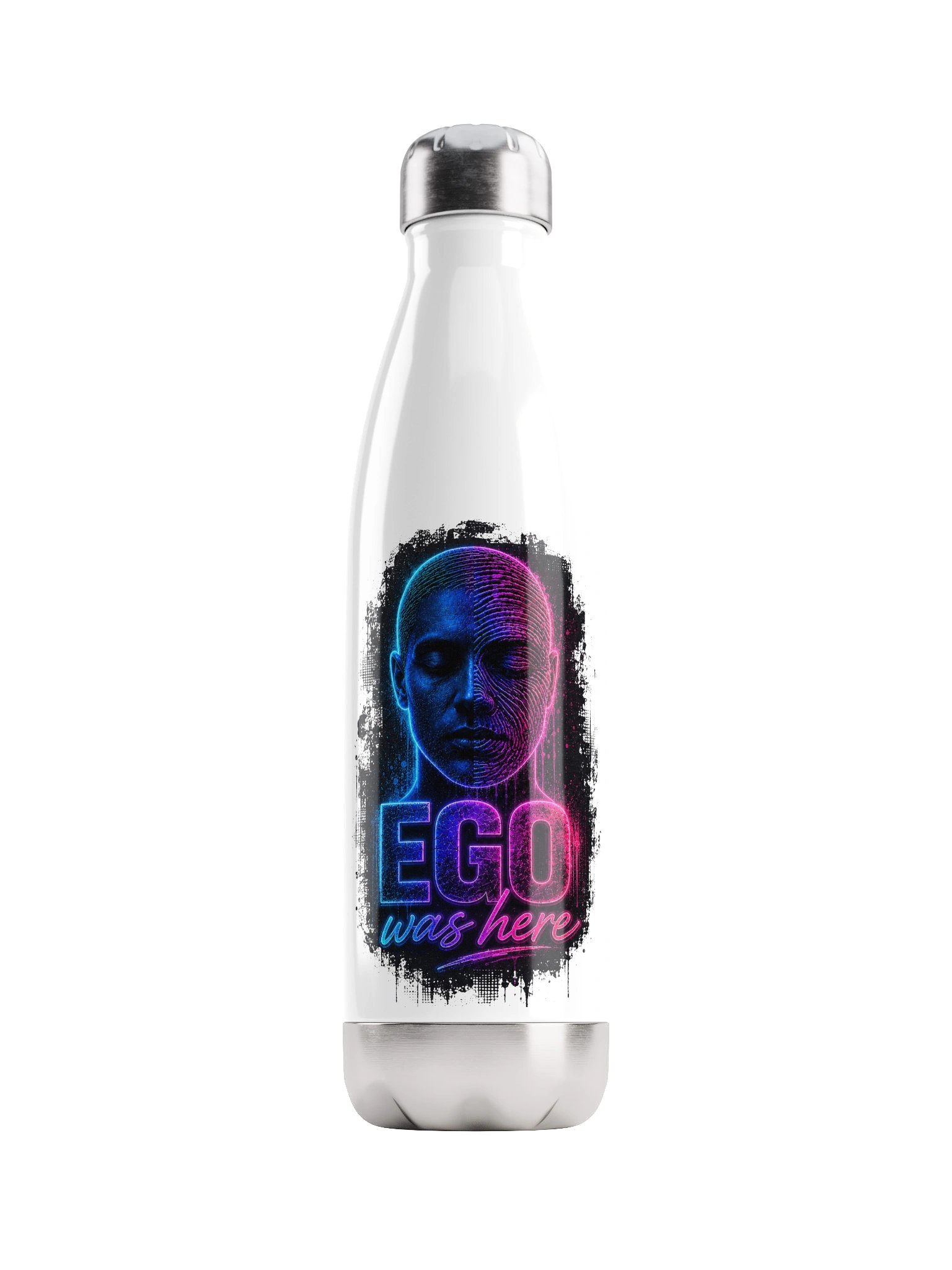Neon Portrait Stainless Steel Water Bottle product image (1)