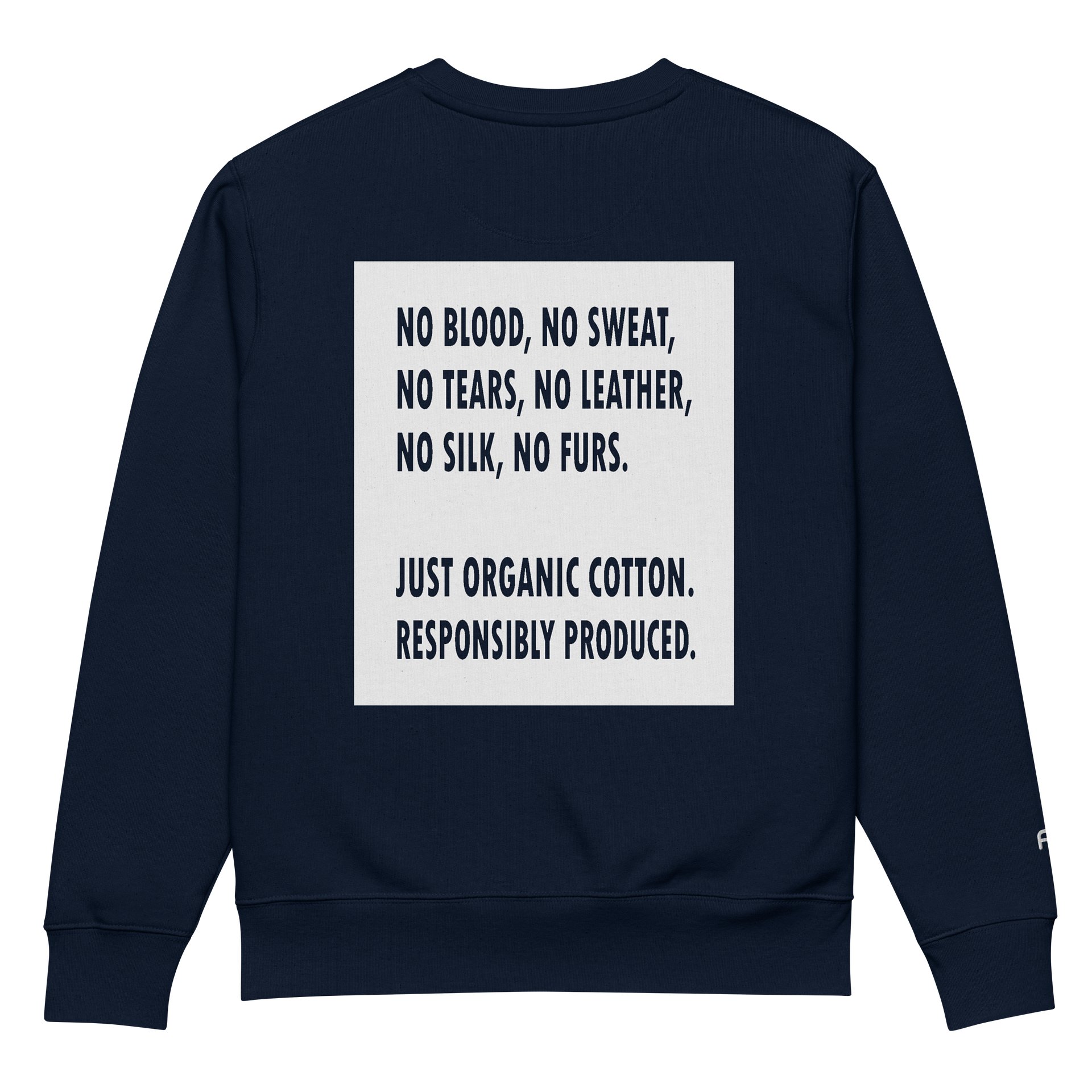 Embroidered Logo Sweatshirt in French Navy with Backprint product image (5)