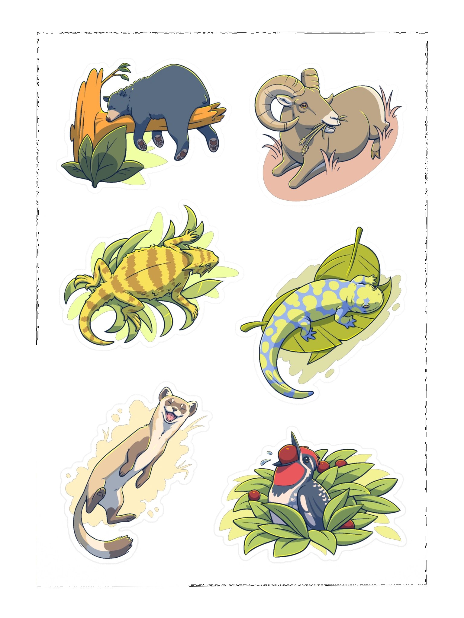 Animals of the Navajo Nation Sticker Sheet #1 product image (1)