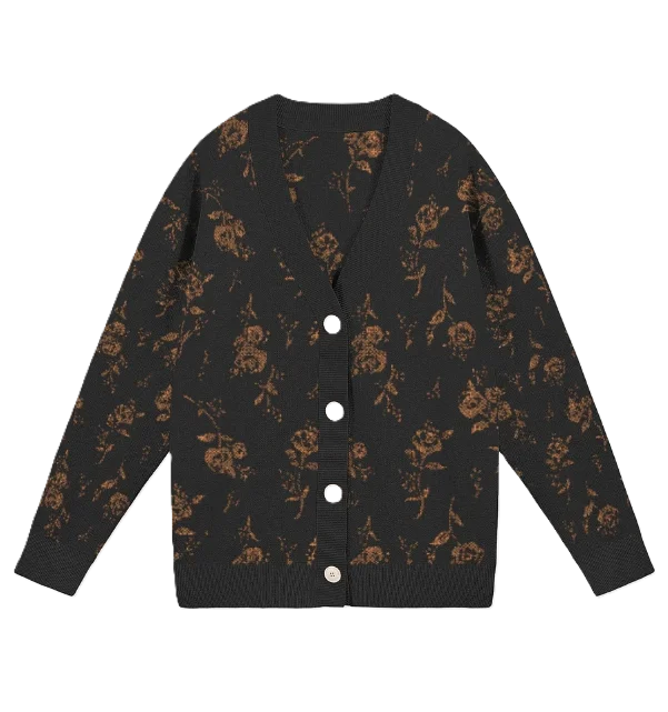 Knitted Copper Rose Woman's Lightweight Cardigan | Cozy and Stylish Outerwear product image (1)