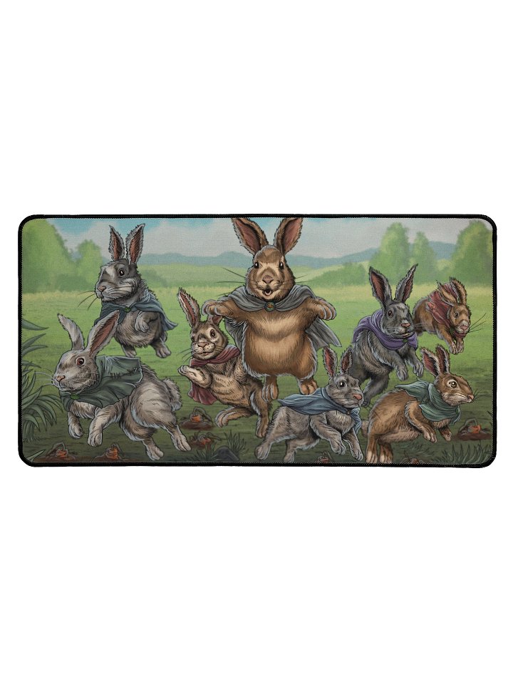 'Rabbits' Hand Drawn Playmat by DarkSideTokens! product image (1)