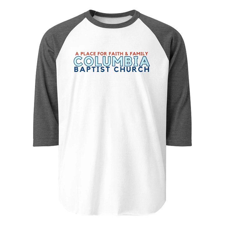Simple Color Text "A Place For Faith & Family" - Tultex Fine Jersey Raglan Tee product image (4)