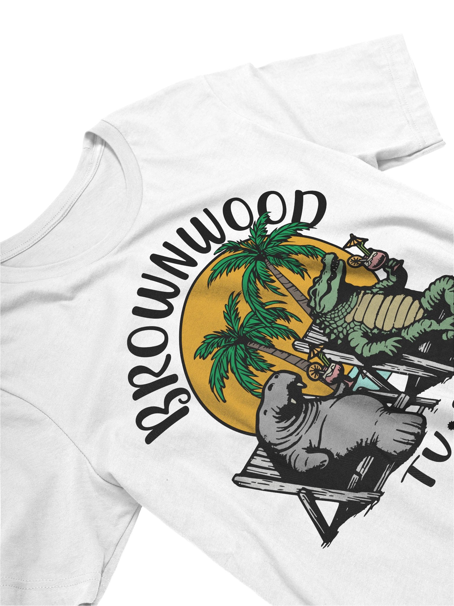 Brownwood TV Florida USA Fun Manatee Alligator Design T-shirt product image (14)