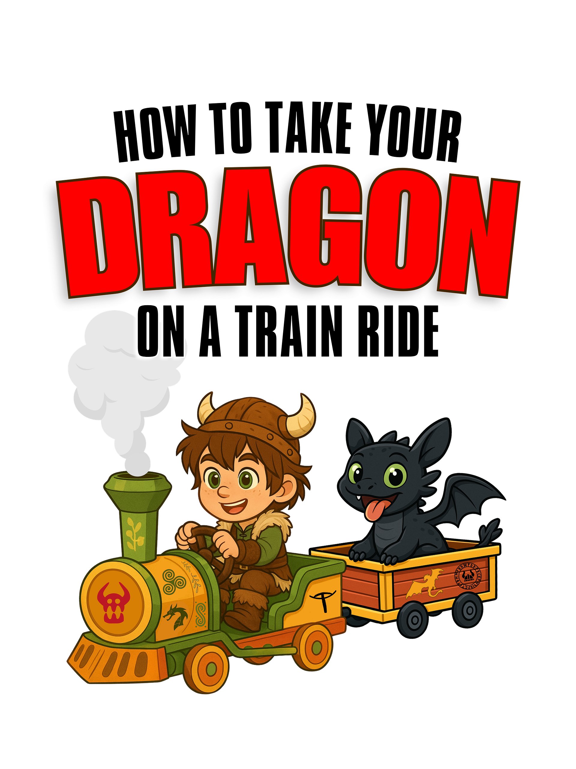 HOW TO TAKE YOUR DRAGON ON A TRAIN RIDE - YOUTH TEE product image (37)