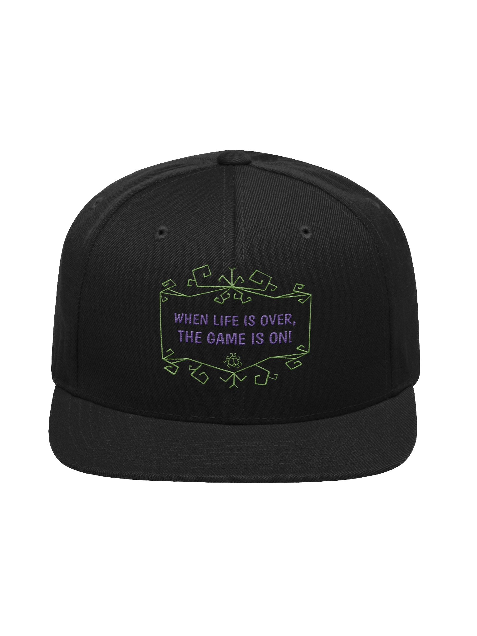 [UM Designs] When Life Is Over, The Game Is On - Black Snapback Hat product image (1)