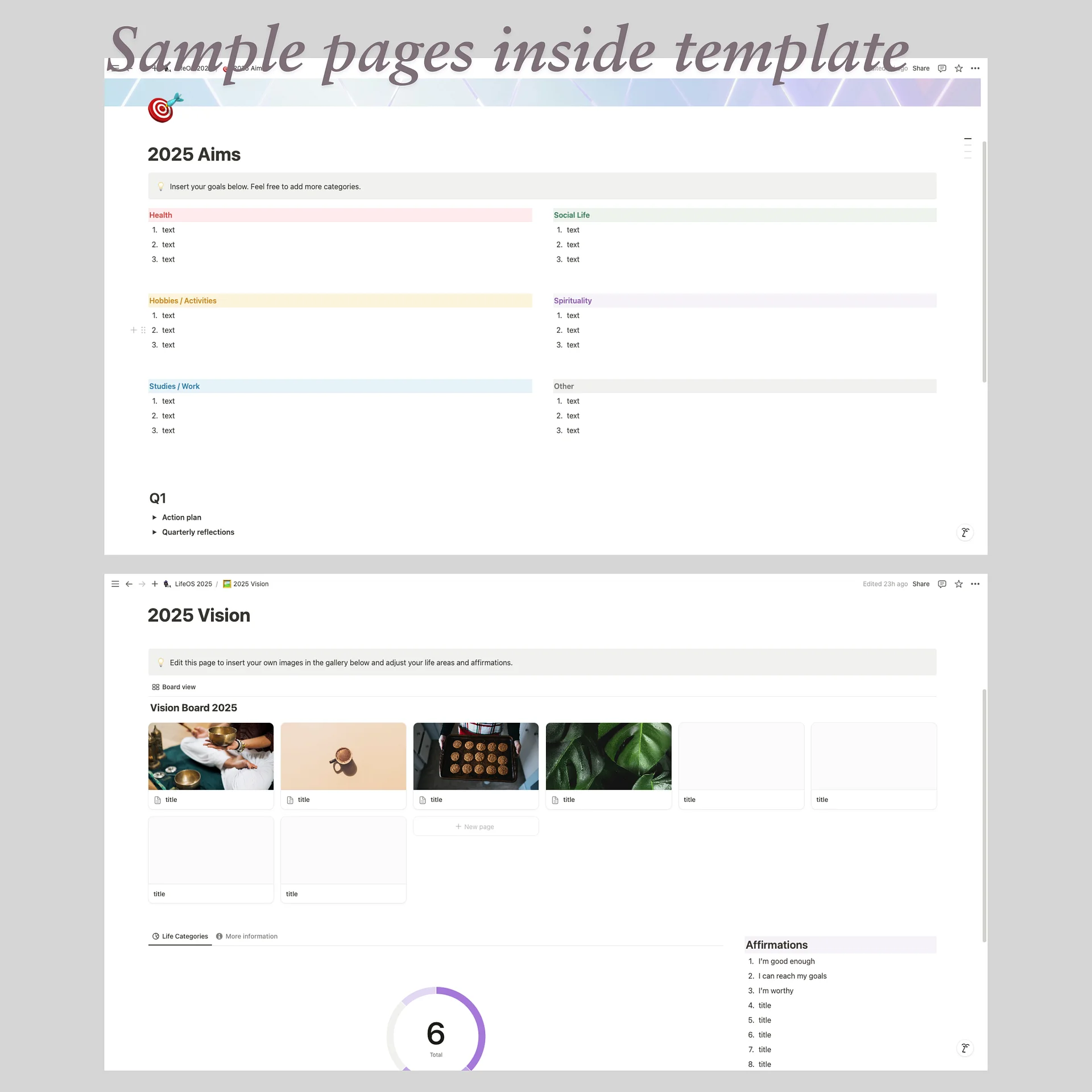 LifeOS 2025 - Template for Notion (digital download) product image (4)
