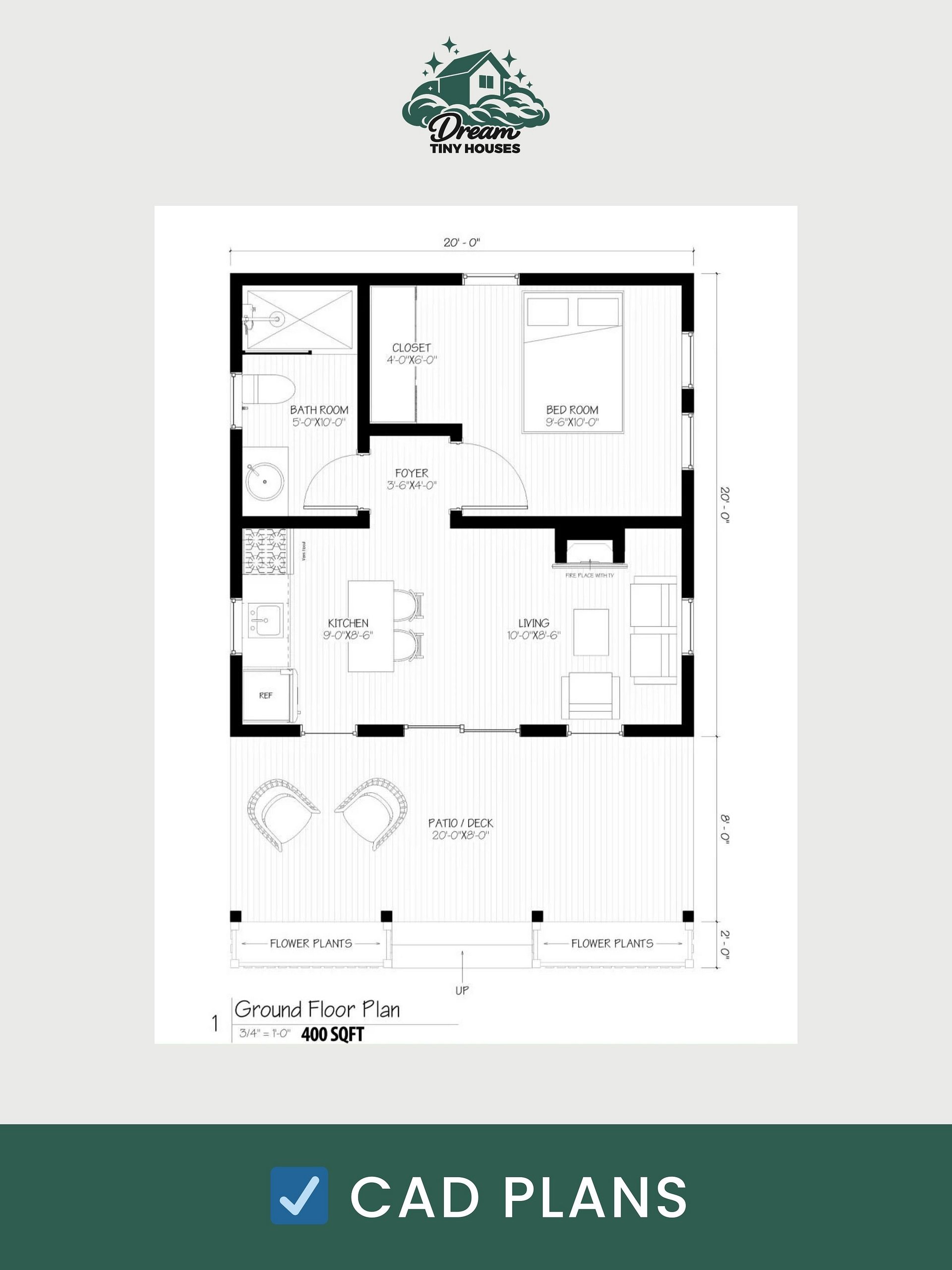 The Monadnock Tiny House Blueprint Set (CAD File + Materials List) product image (6)