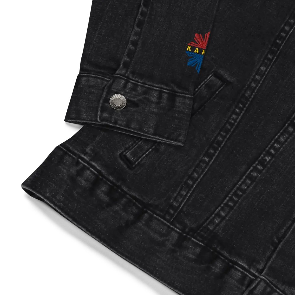 Philippines Flag Sun Denim Jacket with Directional wrist Patches - KALIWA KANAN Left Right product image (4)