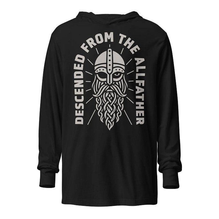 Descended from the Allfather Hooded Long Sleeve Tee product image (19)