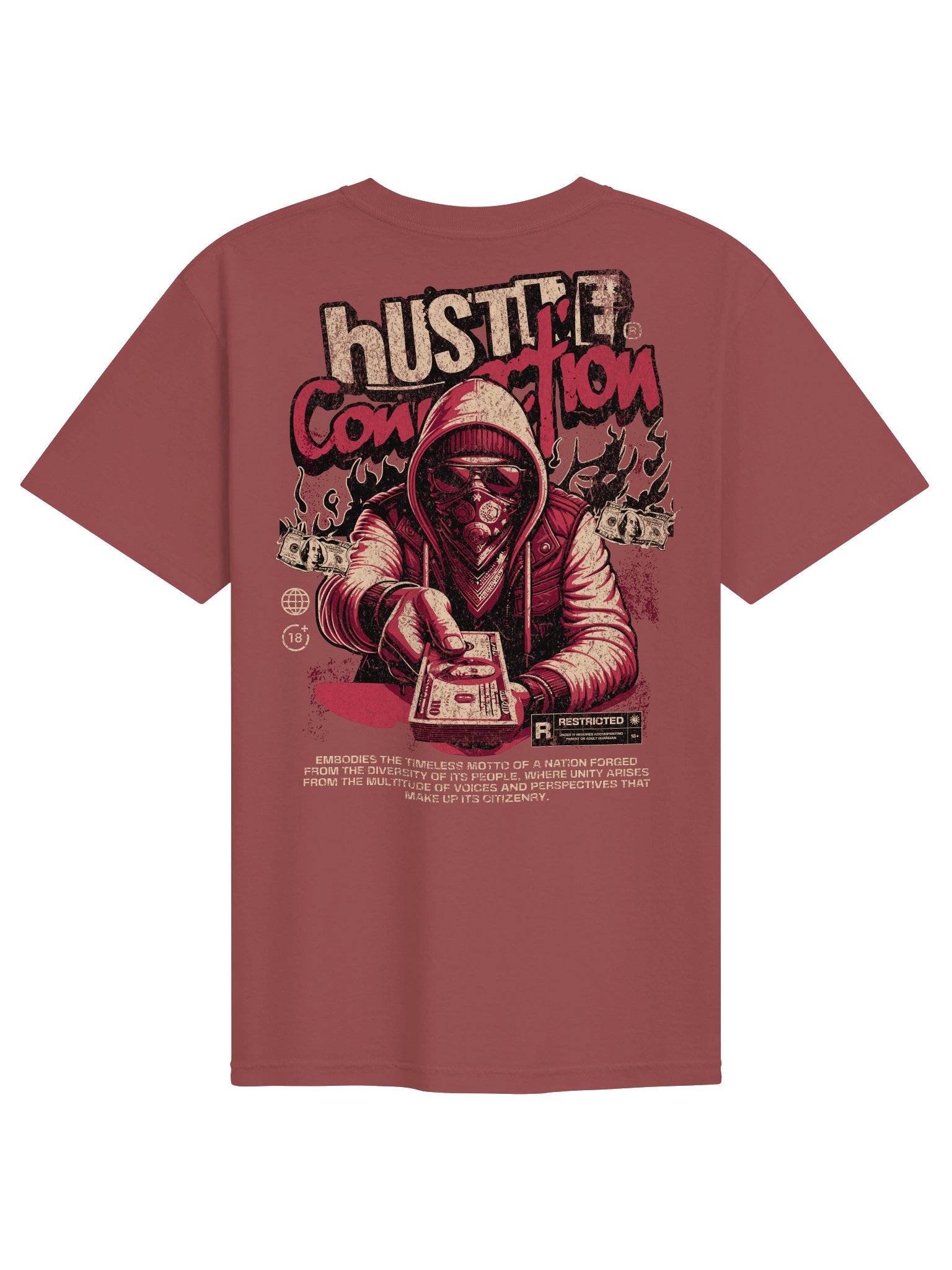Hustle Connection T-Shirt | Void Club x Comfort Colors Heavyweight Garment-Dyed Tee product image (1)