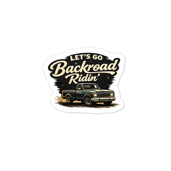Vintage Backroad Ridin' Stickers product image (1)