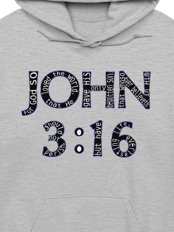 John 3:16 With Verse Hoodie product image (2)