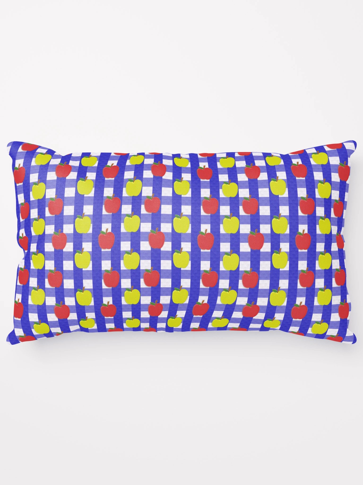 Apple Gingham in Blue Pattern Pillow product image (15)