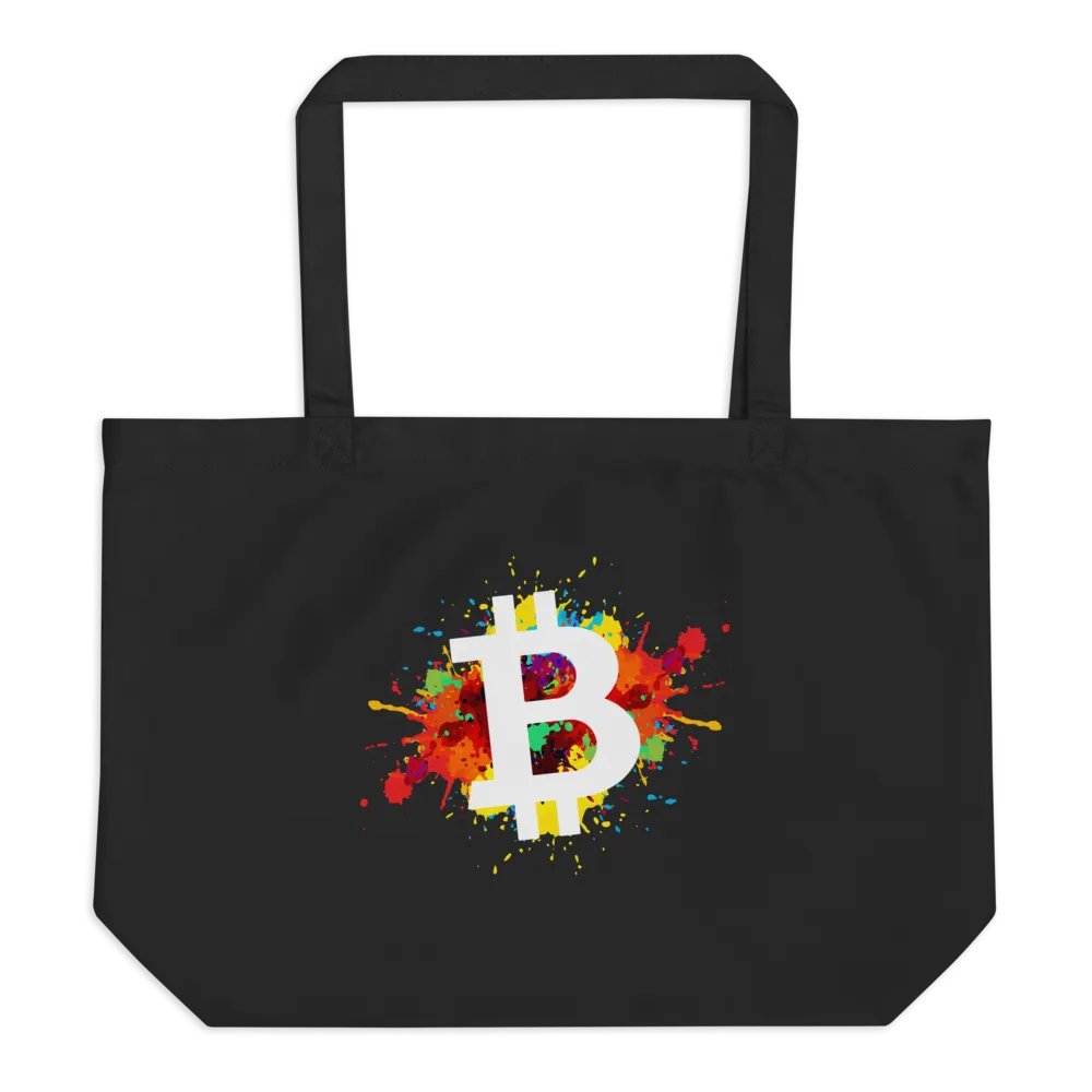 Bitcoin Splash Organic Tote product image (1)