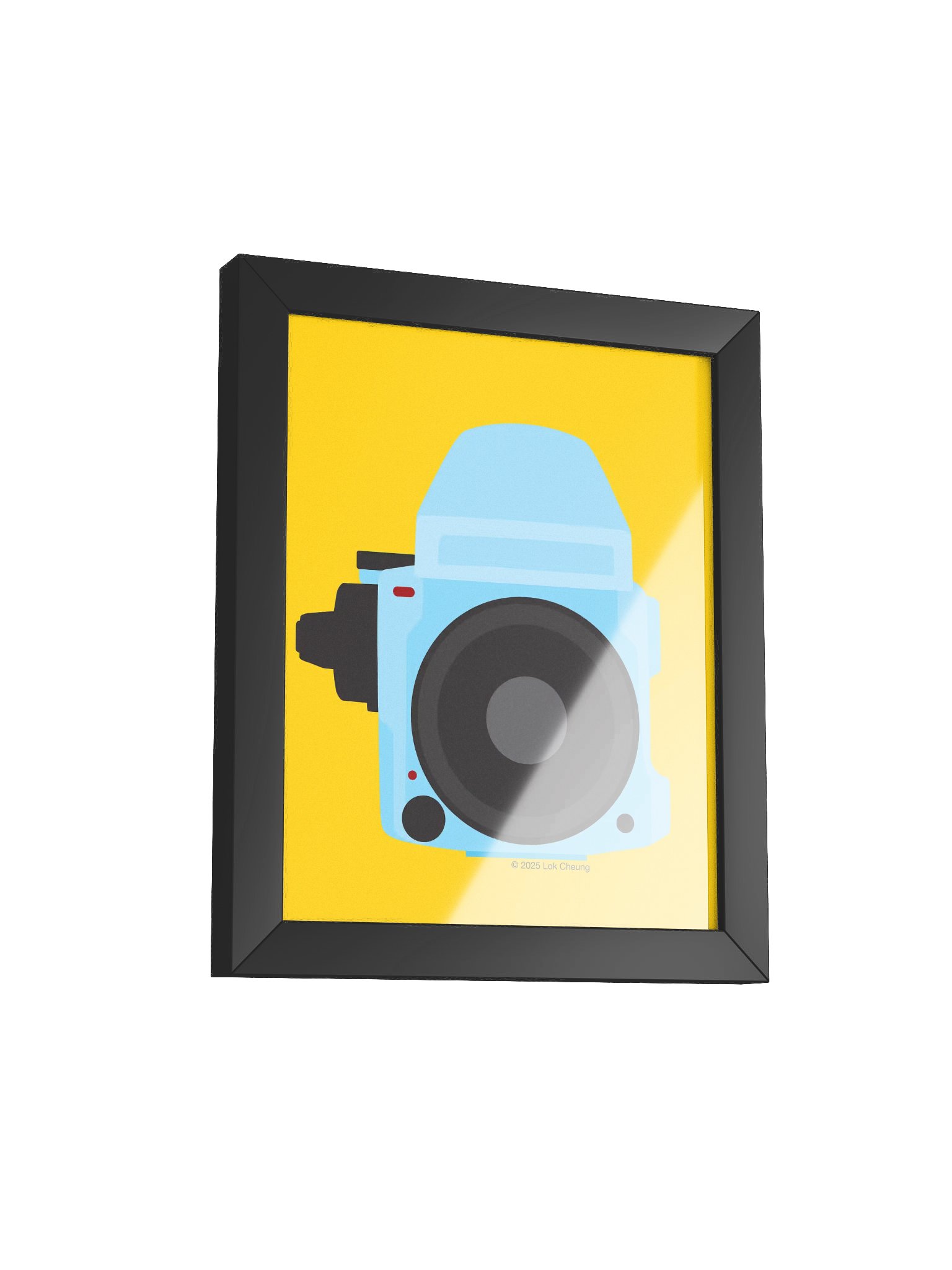 M 645 Blue on Yellow - Framed Poster product image (2)