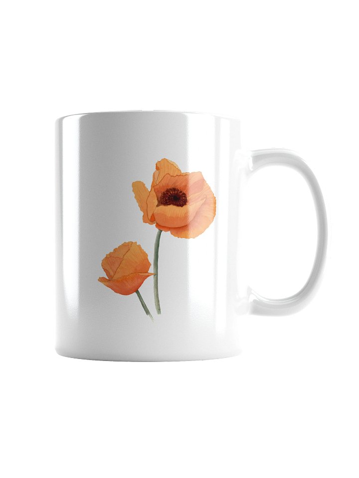 Orange Poppies White Glossy Mug product image (1)