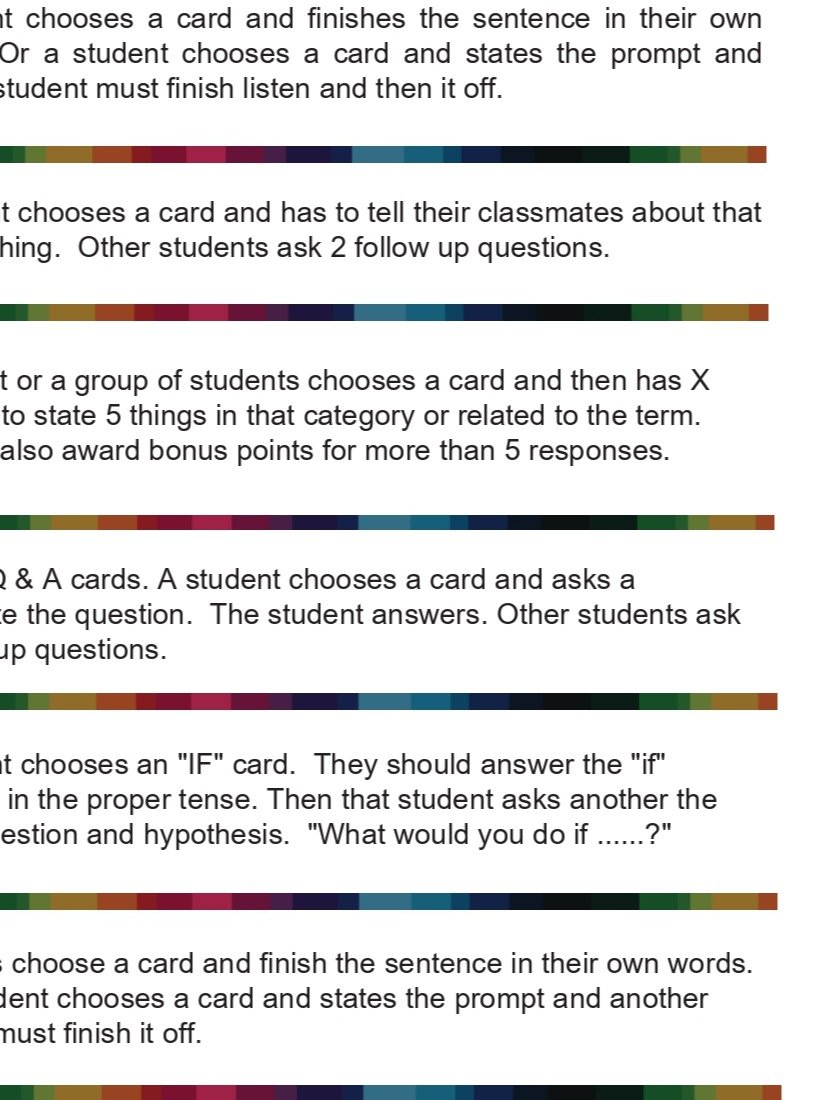 Get Speaking. Language Prompt Flashcards. product image (3)