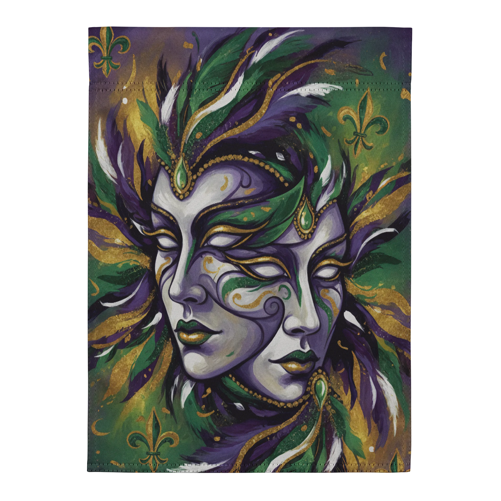 Vibrant Mardi Gras Garden Flag product image (1)
