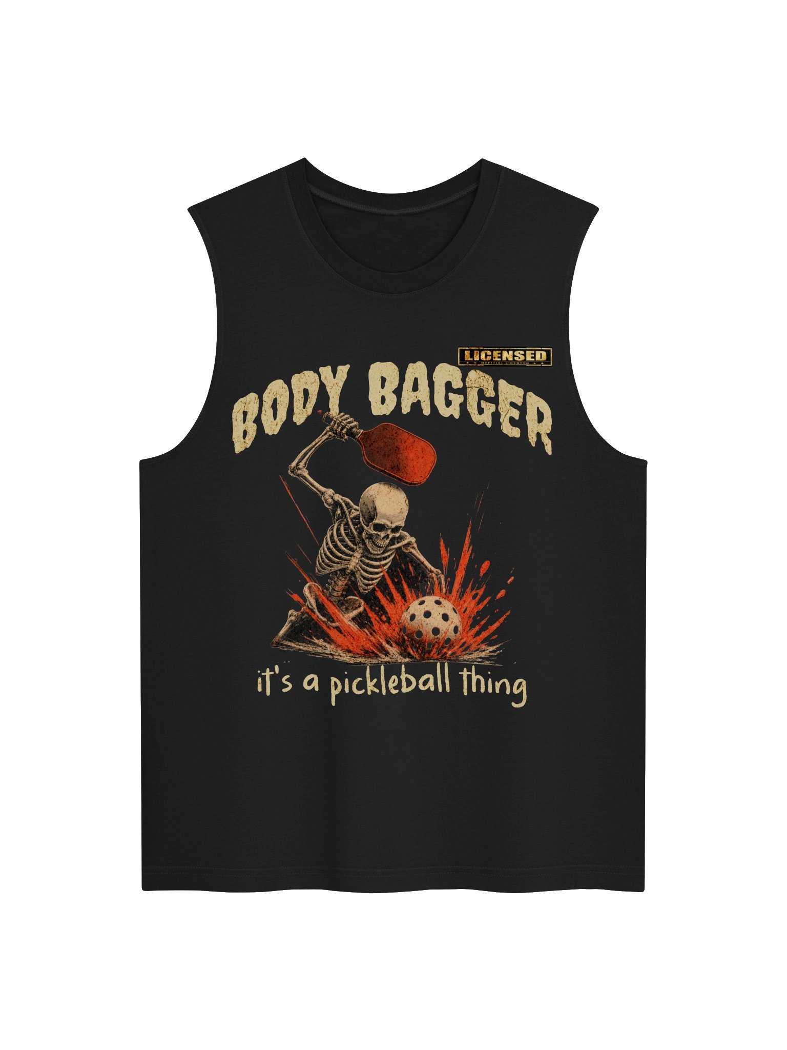 Body Bagger Halloween Pickleball Tank Top for Men and Women product image (3)