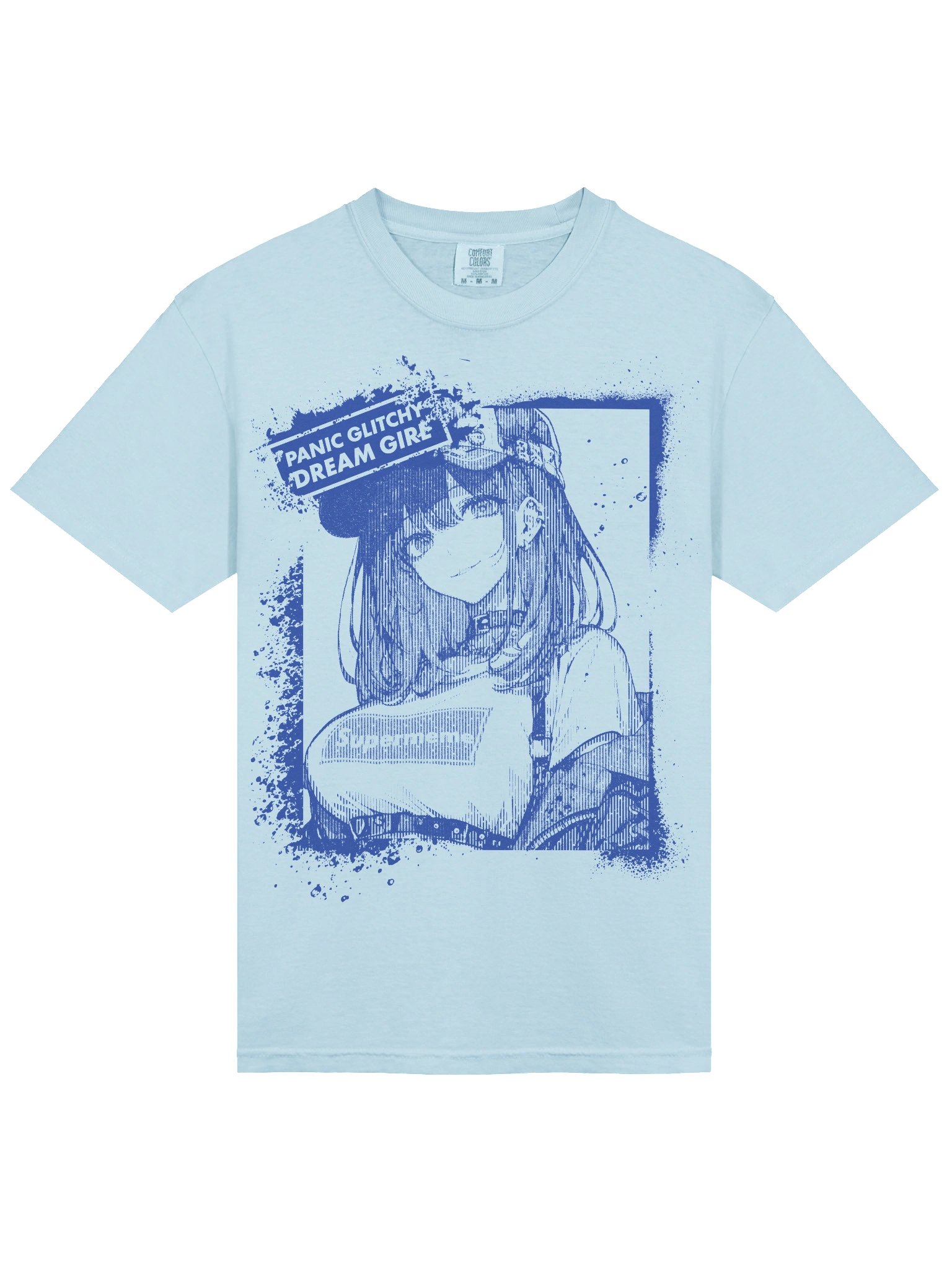 Panic Glitchy Dream Girl Blue Grunge product image (43)
