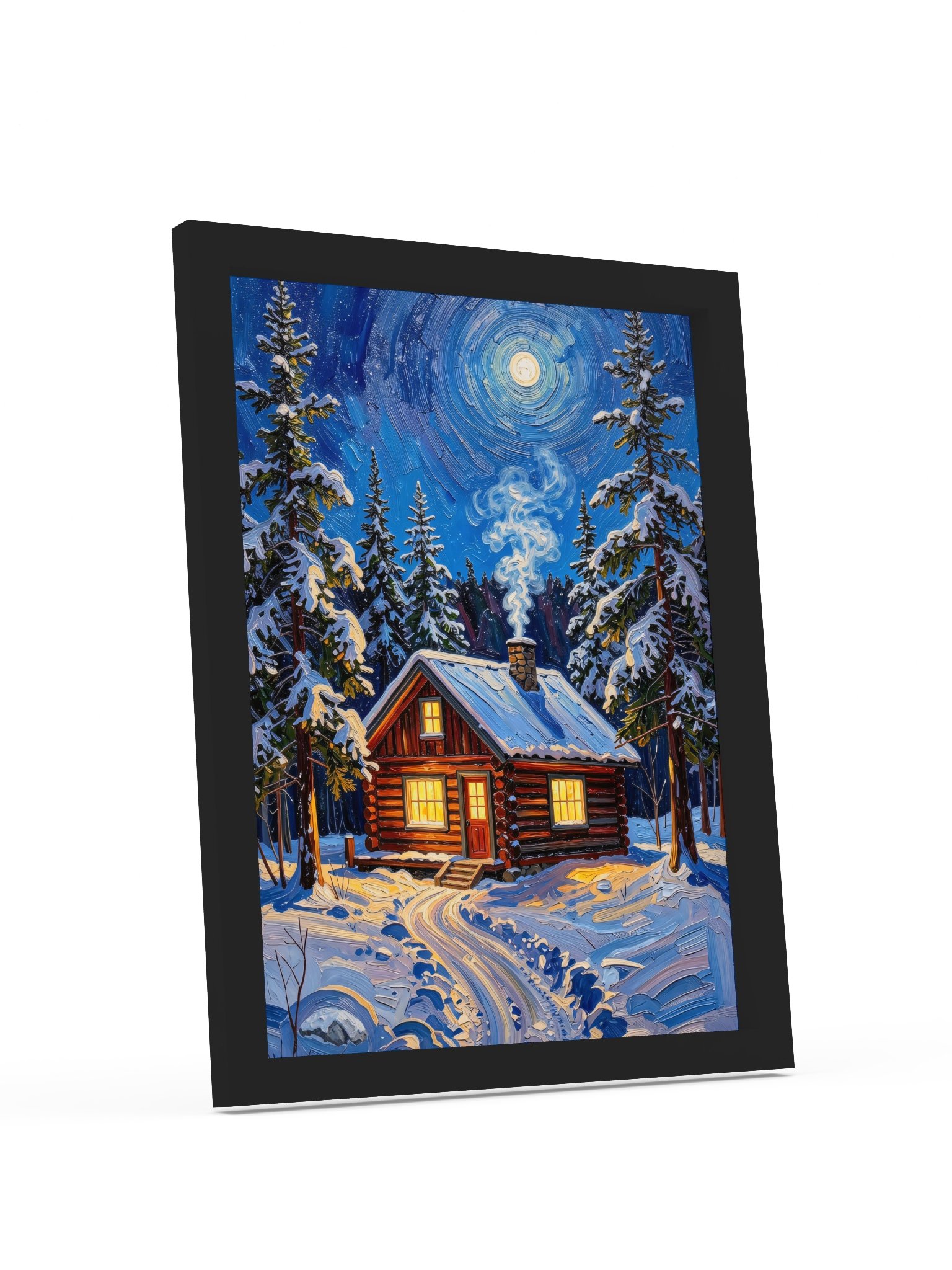 Winter Camp at Night Framed Print product image (28)